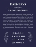 Daenerys name meaning gift print in navy blue