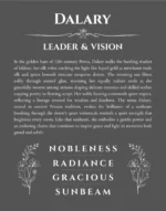 Dalary custom name meaning print in gray