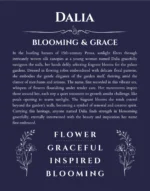 Dalia custom name print for wall display in navy blue