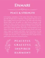 Damari custom name art showing meaning and origin in pink