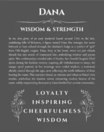 Dana name origin print with meaning and traits in gray