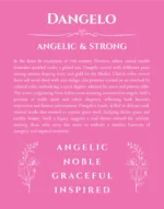 Dangelo personalized name meaning print in pink