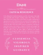 Dani personalized name art with origin story in pink