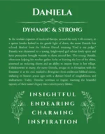 Daniela custom name print for wall display in dark green