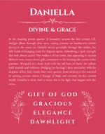 Daniella name meaning gift print in red