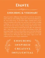 Dante name meaning wall art by Get Your Story in orange