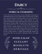 Darcy custom name print for wall display in navy blue