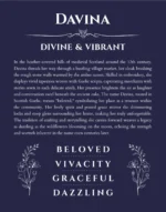 Davina name meaning wall art by Get Your Story in navy blue