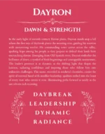 Dayron name origin print with meaning and traits in red