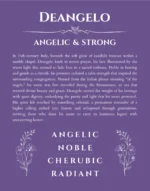 Deangelo name meaning gift print in purple