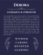Debora custom name art showing meaning and origin in navy blue