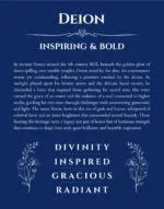 Deion name meaning gift print in deep blue