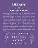 Delany personalized wall art with the story of your name in purple