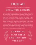 Delilah custom name meaning print in red