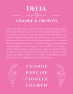 Delta name meaning wall art by Get Your Story in pink