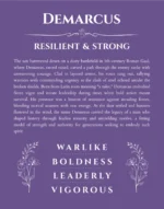 Demarcus name origin print with meaning and traits in purple