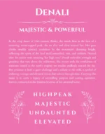 Denali name meaning wall art by Get Your Story in pink