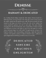 Denisse custom name print for wall display in gray