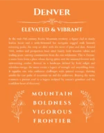 Denver custom name print for wall display in orange