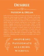 Desiree personalized name print with origin and traits in orange