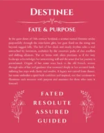 Destinee name origin print with meaning and traits in red