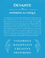 Devante custom name print for wall display in blue