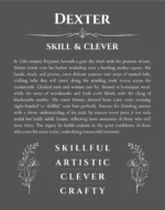 Dexter custom name print for wall display in gray