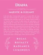 Diana name meaning wall art by Get Your Story in pink