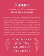 Dinero custom name art showing meaning and origin in red