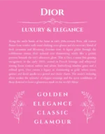 Dior personalized name meaning print in pink