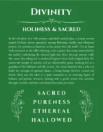 Divinity custom name meaning print in dark green