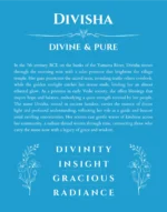 Divisha personalized wall art with the story of your name in blue