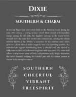 Dixie custom name print for wall display in gray