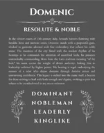 Domenic personalized wall art with the story of your name in gray