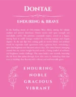 Dontae custom name meaning print in pink