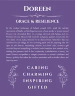 Doreen personalized name meaning print in purple