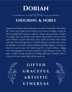 Dorian personalized name art with origin story in deep blue