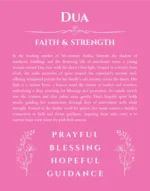 Dua personalized name print with origin and traits in pink