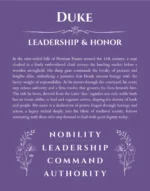 Duke personalized name meaning print in purple