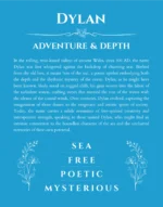 Dylan personalized name meaning print in blue
