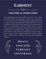 Earnest custom name print for wall display in navy blue