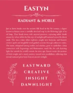 Eastyn name meaning gift print in red