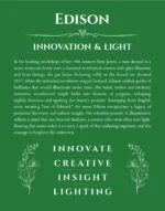 Edison name meaning wall art by Get Your Story in dark green