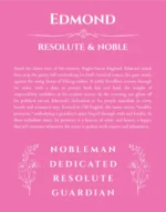 Edmond custom name print for wall display in pink