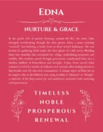 Edna name origin print with meaning and traits in red