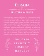 Efrain custom name art showing meaning and origin in pink