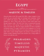 Egypt name origin print with meaning and traits in red
