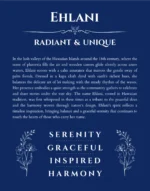Ehlani custom name print for wall display in deep blue