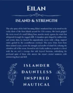 Eilan personalized name meaning print in deep blue