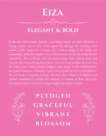 Eiza name meaning wall art by Get Your Story in pink